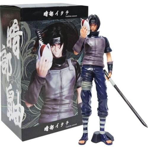Anime Naruto Akatsuki Anbe Uchiha Itachi Mask Action Figure Standing Position Toy Boxed Figure Decoration Model Childrens Gifts