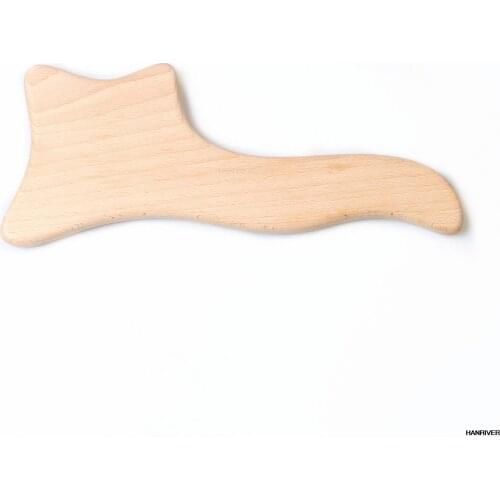 Beuken Gua Sha Scheren Board Scheren Terug Beauty Rolling Rib Pees Bar Schoonheid Stok Algemene Massage Tool Voor Hele Lichaam