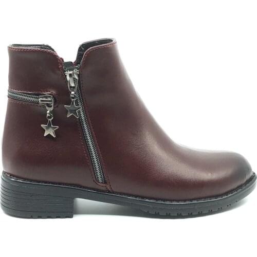 Pianoluce Lady Zipper Boots Burgundy PLA50