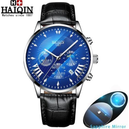 HAIQIN Mens Watches mens watches top brand luxury men watch sport wristwatch Mliltary watch men Sapphire Relogio Masculino 2019