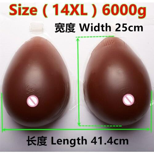 6000g/pair Black Silicone Breast Bra Huge Silicone Boobs Form Drag Queen Shemale Crossdresser Artificial Breast