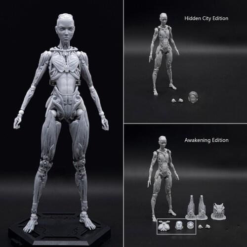DIY 1/12 1/6 White Model Statue Resin Hand-run GK Movable Body for Holiday Gifts Hidden City Edition/Awakening Edition