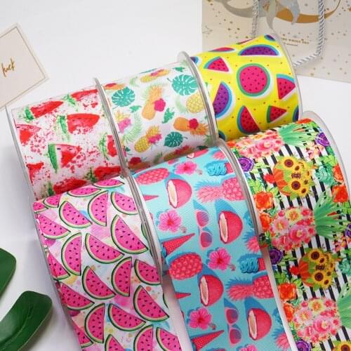 DIY Cartoon Fruit Printed Grosgrain Ribbon For Craft Supplies Sewing Accessories 5 Yards, Planar Resins Mold 10 Pieces. 52994