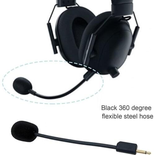 Headset Microphone Replaceable Detachable Omnidirectional 3.5mm Flexible Gaming Headphone Microphone for BlackShark V2/V2 Pro/V2