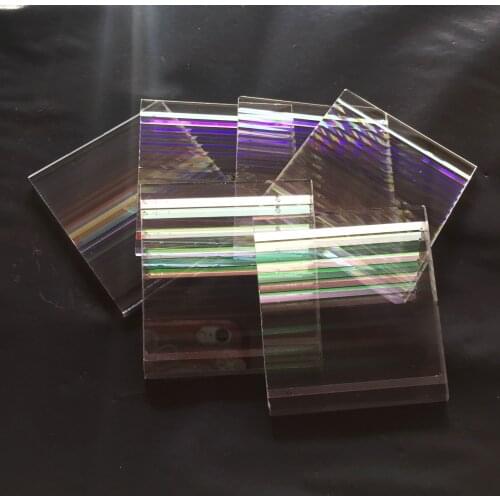 10 PCS Beautiful Damage Rectangle Prism Dichroic Prism for Party Home Decoration Art Necklace DIY Design