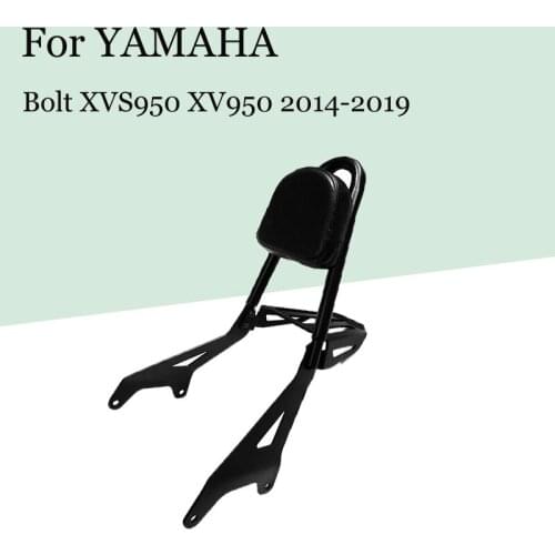 Backrest Rear Passenger Sissy Bar Bracket w/ Cushion Pad Luggage Rack Support For YAMAHA Bolt XVS950 XV950 2014-2019 Accessories