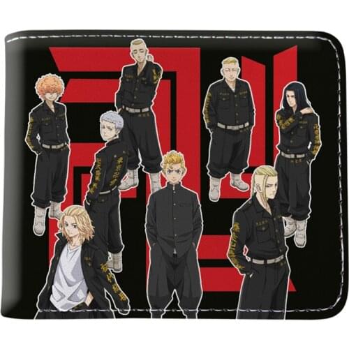 Hot Sell Japanese Cartoon Anime Tokyo Revengers Wallet Short PurseWith Card Holder Coin Pocket