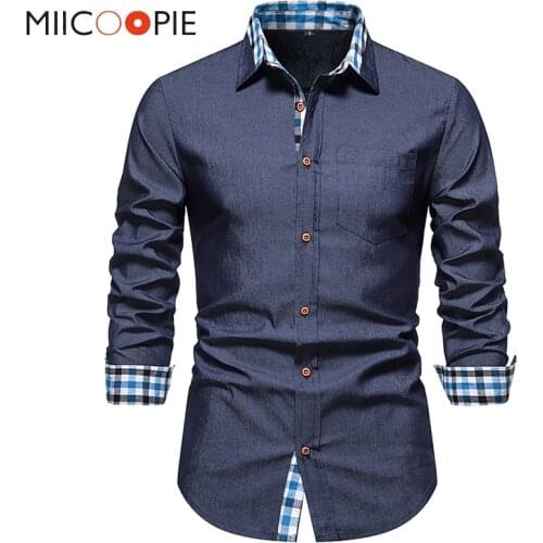 Мужские джинсовые рубашки MIICOOPIE China At AliExpress