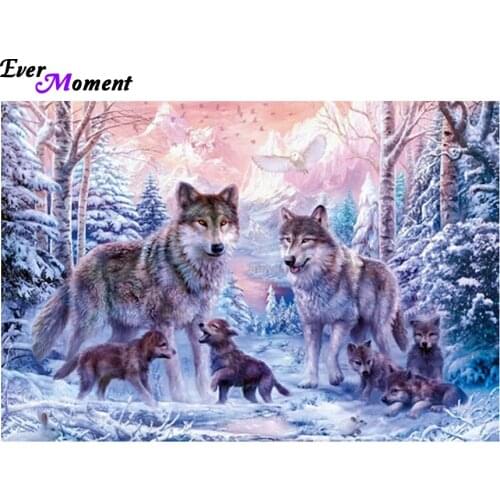 3D Diy Diamond Painting Animal Diamond Cross Stitch Crystal Square Diamond Sets Decorative Diamond Embroidery Wolf ASF246