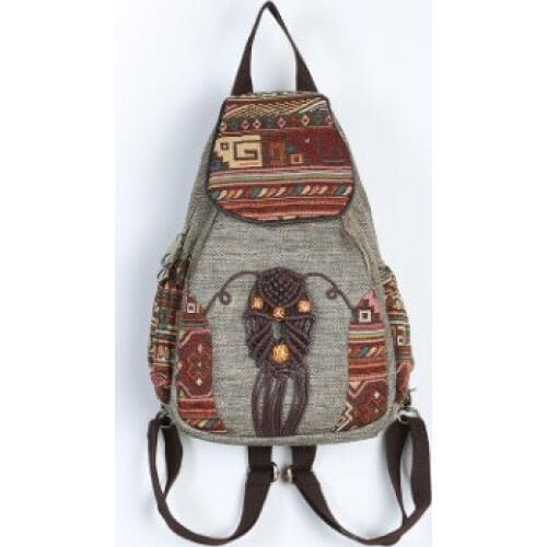 New Appliques Women Shopping backpacks!Hot All-match Appliques Canvas Lady backpack Top Nice zippers&Hasp National backracks