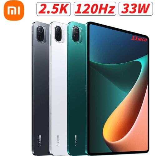 New Xiaomi Tablet Mi Pad 5 11inch 2.5K 120Hz LCD Screen Snapdragon 860 6GB RAM+128GB/256GB ROM Wifi 33W 8720mAh Battery Mipad
