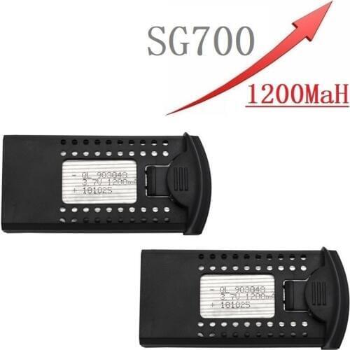 Upgrade 3.7V 1200mAh Li-po Battery for DM107S SG700 S169 RC Quadcopter Spare Parts 3.7v Drone Rechargeable Battery 903048 2pcs