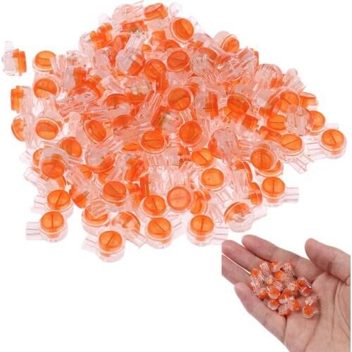 200pcs Rj45 Connector Crimp Connection Terminals K1 Connector Waterproof Wiring Ethernet Cable Telephone Cord Term