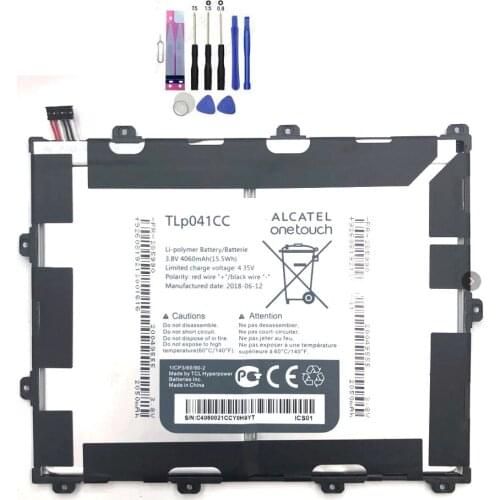 3.8V 4060mah 15.5wh Original battery for TLp041CC TLp041C2 Alcatel OneTouch POP 8 P320A tablet Batterie+TOOLS