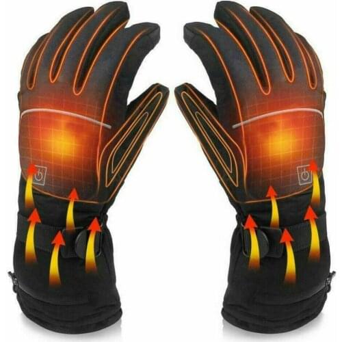 Electric Heated Gloves with Temperature Adjustment Lithium Batteries Gloves full finger Glove for Skiing Hiking Climbing Driving
