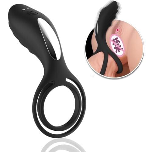 Remote control Pennis Vibrating Ring Anal Vibrator - Rechargeable Waterproof 12 Speed Vibrator Adult Product Anal Sex Toy