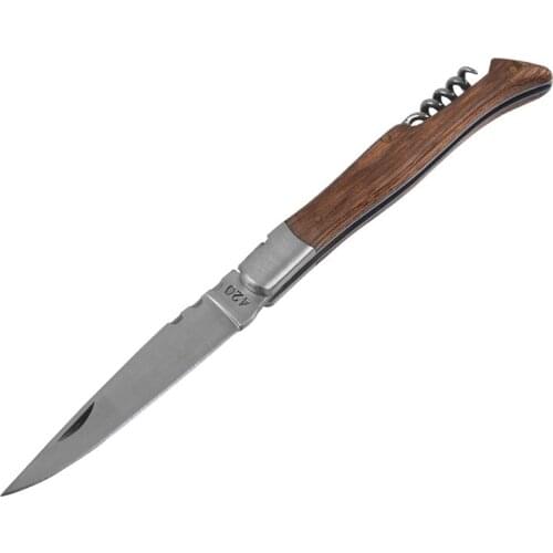 Handcrafted Folding Knife Wood Handle Pocket Carry Knives Portable Picnic Outdoor Tools Multi-Functional Utility Knifes
