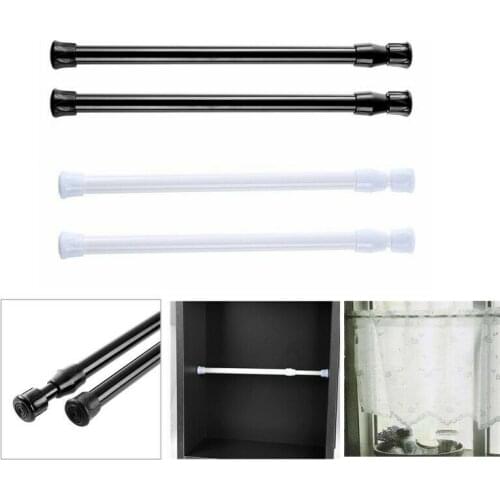 Extendable Small Curtain Rod Multi Purpose Spring Loaded Sticks Tension Curtain Rail Pole Net Rods Curtain Telescopic Door