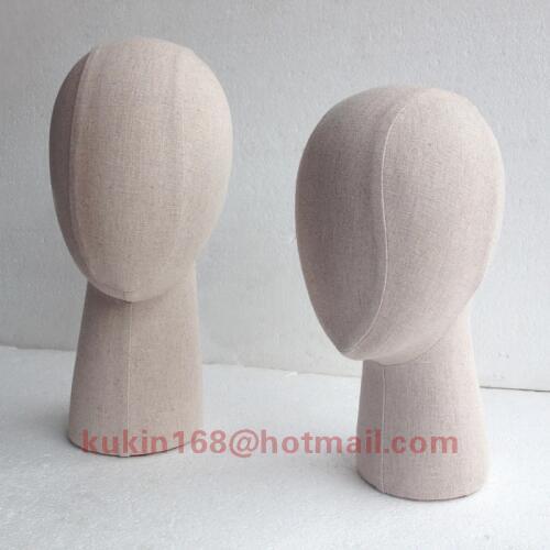 Hats display head, Cloth wrapped mannequin head, Millinery display head