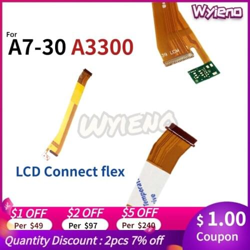 Wyieno For Lenovo Pad A7-30TC/HC A3300 Tablet Motherboard Connect LCD Display Screen Flex Cable Interboard Ribbon 10pcs/lot