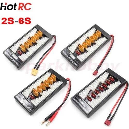 1PC HotRC 2S-6S XT60 T Plug Charging Balance Board Lipo LiFe Lion Parallel Charging Adaptor B6 B8 B6AC A6 Charger RC Models DIY