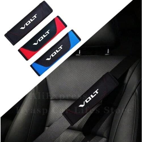 Car Seat Belt Cover For Chevrolet Volt Carbon Fiber Auto Safety Belt Shoulder Pad Protector Interior Car Accessories