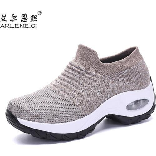 2019 Womens Vulcanize Shoes Autumn Sneakers Women Thick Bottom Platform Shoes Size 42 Casual Footwear Air Cushion Basket Femme