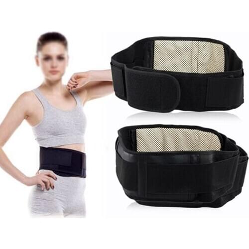 1Pc Adjustable Neoprene Double Pull Magnetic Lumbar Support Lower Back Belt Brace Pain Relief Band Waist Belt Brace Pain Relief