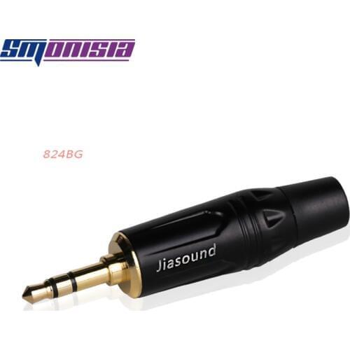 Smonisia 10pcs 3.5mm Gold-plating Headset Plug Stereo Phone DIY Headphone Connector 3Joint 824BG