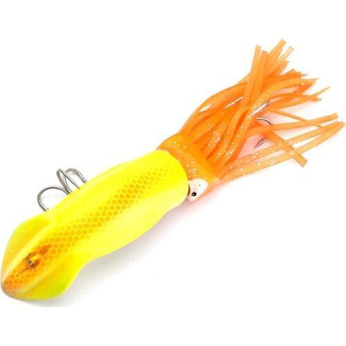 2pcs/pack 27g artificial squid sepia cutterfish inkfish hard plastic popper lure artificial sleeve fish trolling fishing lure