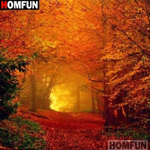 HOMFUN Full Square/Round Drill 5D DIY Diamond Painting "Tree scenery" Embroidery Cross Stitch 5D Home Decor Gift A16360