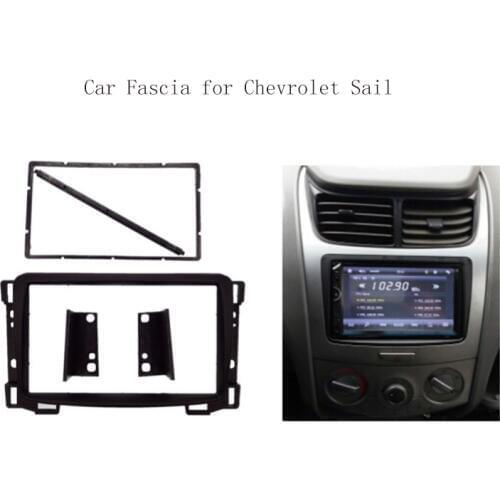 2 Din Car Radio Fascias fit for Chevrolet Sail facia DVD Stereo Panel Fascia Dash Mount Kits Refit installation Trim Frame Bezel
