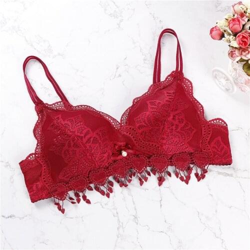 2019 Simple Bras For Women Underwear Wireless Bralette Women Thin Lace Push Up Bra Comfortable Solid Color Sexy Lingerie