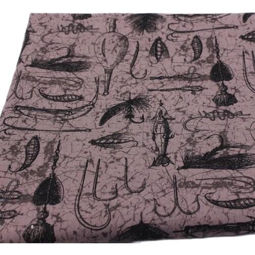 CMCYILING Novelty Prints Cotton Fabric For Sewing Vintage Fabric Printed Cotton Cloth Diy Fish Fabric 91*110cm