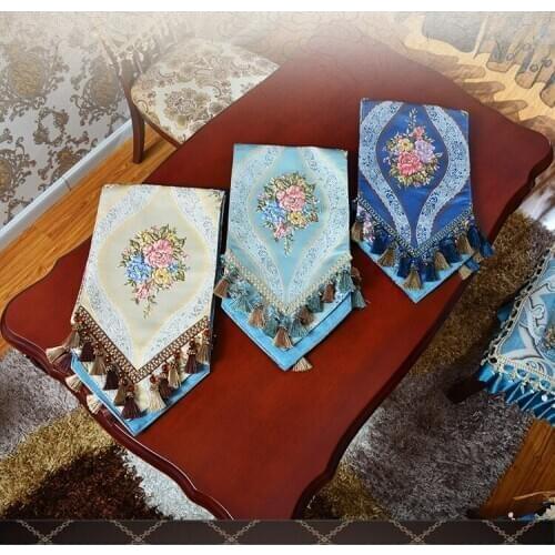 European style luxury table runner,Modern simple American table flag,,Curtain of TV cabinet in northern Europe