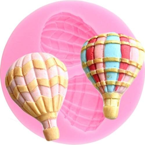Hot Air Balloon Biscuits Silicone Resin Mold Birthday Party Fondant Cake Decorating Tools Cupcake Topper Chocolate Making Mould