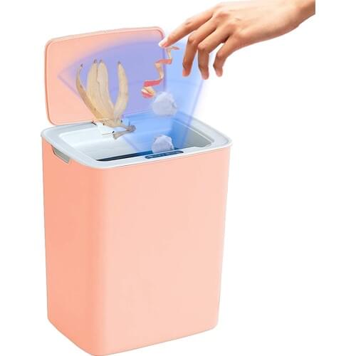 Intelligent Induction Trash Can Power by Batteries (not Included) Household Sensor Kitchen Garbage Bin with Sensing Distance