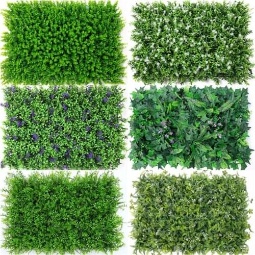 Artificial Flower Plants Wall Background Plastic Green Lawn Door Shop Sign Decoration Wedding Hotel Home Decor Assembly