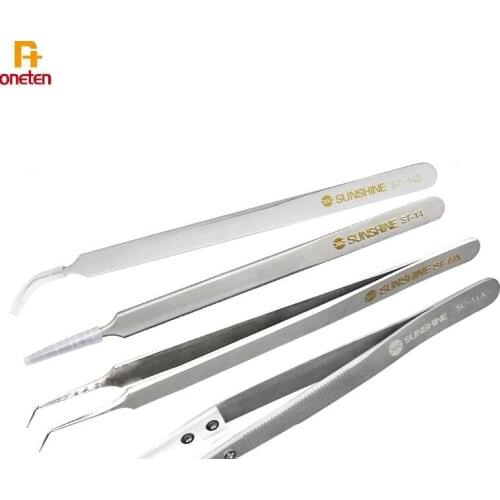 Sunshine Ceramic tweezers Jump Wire High Precision Motherboard Maintenance Tweezers Stainless Steel For Mobile Phone Repair Tool
