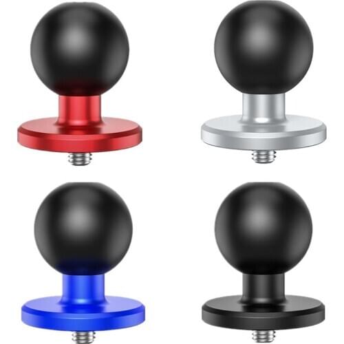 Motorcycle Handlebar Clamp Base 1 Inch Rubber Ball Head Mount for Go-pro Action Cameras Cellphones Bracket Accessories G99B