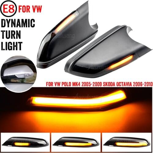 Flashing Lamp LED Dynamic Turn Signal Light Mirror Blinker Indicator For VW Volkswagen Polo mk4 FL Vento Skoda Octavia