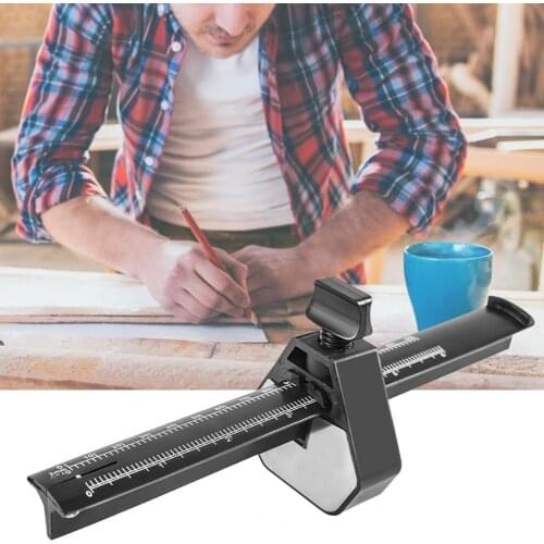 0-15cm DIY Parallel Scriber Manual Straight Lines Scribe Mortise Marking Gauge Scale Measurement Labelling Ruler for Woodworking