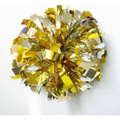 Mixed color sports pompoms (20 pieces/lot) Cheerleader pompoms Cheerleading supplies Color and handle can choose Free shipping