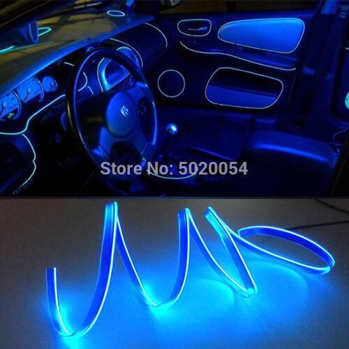 Stage Costume Decor 1M Flexible Twinkle Glow Rope Tube Wire Neon Light LED lamp Waterproof EL Wire With Sewing Edge