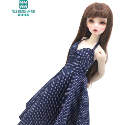 58--60CM 1/3 BJD Doll clothes DD SD Toy ball joint doll accessories Fashion Blue suspender skirt