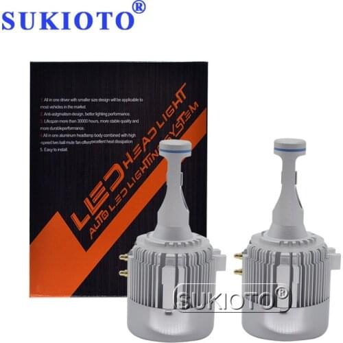 SUKIOTO 2PCS G2 H7 LED Headlight Bulb 72W High Bright 6000K White H7 Low Beam LED Lamp For Golf 6 Golf 7 Auto Car Fog Lamp Light