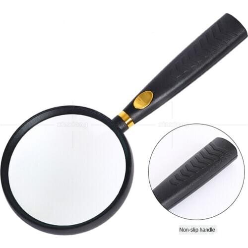 Handheld 5x Glass HD Reading Amplifier Portable Magnifying Glass for Students and the Elderly to Read Books and Newspapers
