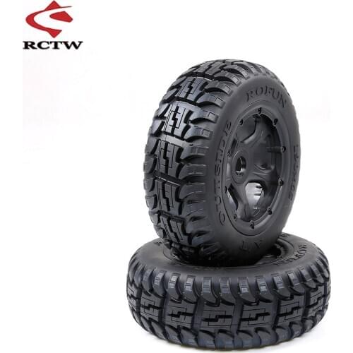 All-terrain Front (190*65) or Rear (190*75) Wheel Tire Assembly Kit for 1/5 HPI ROVAN BAJA KM 5T 5SC ROFUN RC CAR Toys PARTS