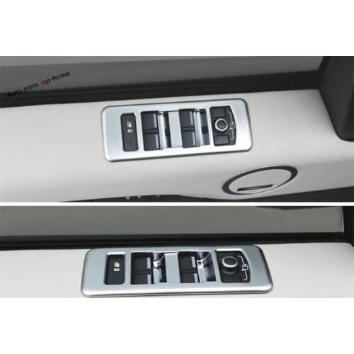 Yimaautotrims Inner Door Armrest Window Lift Button Cover Trim For Land Rover L462 Discovery 5 2017 - 2020 Interior Mouldings
