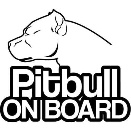 Funny Pitbull on Board Dog Car Sticker Automobiles Motorcycles Exterior Accssories Vinyl Decals for BMW VW Audi Gti Skoda